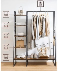 Appendiabiti da terra LINEA marrone/nero