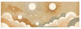 Quadro su tela – Sole cosmico tra le nuvole dei sogni