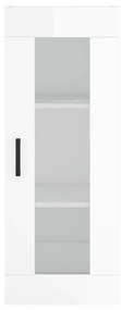 Credenza 34,5x34x180 cm in Legno Multistrato Bianco Lucido