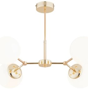 Lampadario on a pole FOTON  4xE14/40W/230V oro/bianco