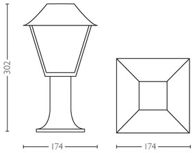 Philips 16496/30/PN - Lampada da esterno MYGARDEN ALPENGLOW E27/60W/230V