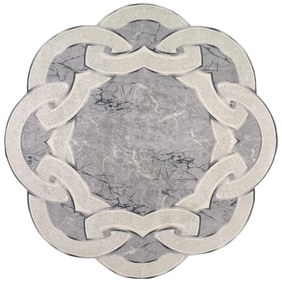 Tappeto rotondo grigio ø 100 cm - Vitaus