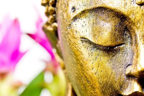 Stampa su tela – Volto dorato di Buddha