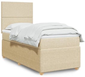 Giroletto A Molle Con Materasso Crema 90x200 Cm İntessuto /