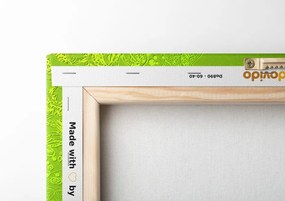 Stampa su tela – Elementi moderni di Mandala in sfumature di verde
