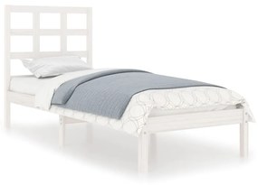 Giroletto bianco in legno massello 90x190 cm single