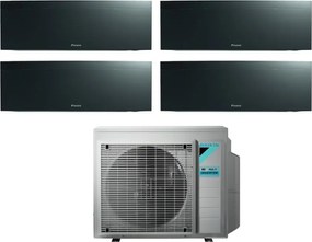 Daikin - Climatizzatore Condizionatore Bluevolution Quadri Split Inverter serie emura black iii 7+7+7+9 con 4MXM80N R-32 Wi-Fi Integrato
