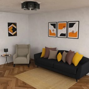 Lampadario a plafone LOFT SHADE 5xE27/60W/230V nero