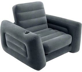 Sedia Estraibile 117x224x66 cm Grigio Scuro Intex