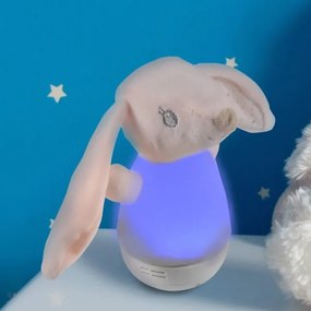 Lampada notturna LED RGB per bambini con melodia 3xAAA/5V con coniglio