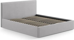 Testiera grigio chiaro in imbottito 190,5x100 cm Remo – Micadoni