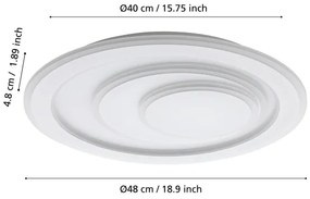 Eglo 32053 - Plafoniera LED PALAGIANO LED/21W/230V diametro 48 cm