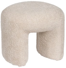 Sgabello in tessuto bouclé beige Suave - Ixia