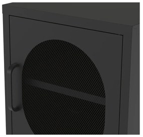 Comodino in metallo nero Diora - Marckeric