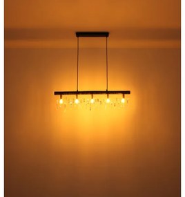 Globo 15532-5HB - Lampada a sospensione su cavo KIRA 5xE14/40W/230V nera