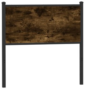 Testiera Rovere Fumo 90 Cm İn Legno Multistrato E Acciaio /