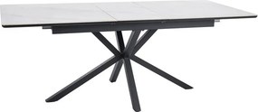 Tavolo allungabile Logan bianco/nero opaco - L160-200 cm