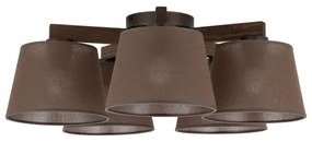 Brilagi - Lampadario da soffitto LATTE 5xE27/15W/230V pino/marrone