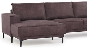 Divano angolare in similpelle marrone scuro (angolo sinistro) Copenhagen - Scandic