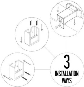 Illuminazione LED per specchio da bagno, 10 W, 230 V, 45 cm, IP44, nero