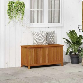 Contenitore Da Giardino 113x50x58cm İn Legno Massello Di Acacia /