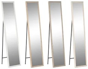 Specchio da terra Home ESPRIT Bianco Marrone Beige Grigio 34 x 3 x 155 cm (4 Unità)