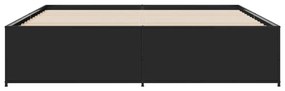 Giroletto nero 180x200 cm in legno multistrato e metallo