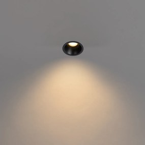 Set di 12 faretti da incasso moderni neri GU10 35 mm IP44 - Dept