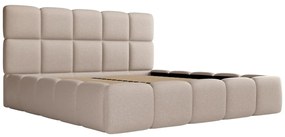 Letto con contenitore 160 x 200 cm Tessuto chiné Beige DAMADO di PASCAL MORABITO