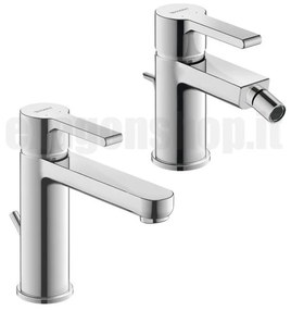 Duravit B.2 Coppia rubinetti Miscelatore monocomando per Lavabo E Bidet Cromo