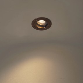 Faretto da incasso moderno bronzo scuro ruotabile e inclinabile IP44 - Chuck