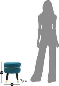 Pouf turchese Paris - Mauro Ferretti