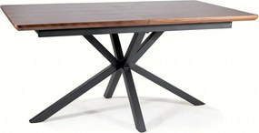 Tavolo allungabile Logan noce/nero - L160-200 x l90 x h75 cm