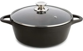 Casseruola con coperchio Valira BLACK IND 24CM Ø 24 cm Nero Alluminio