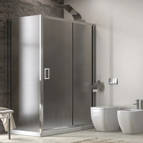 Box doccia 140x70 angolare vetro opaco altezza 180cm  K410NS - KAMALU