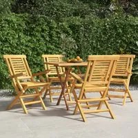 Sedie da Giardino Pieghevoli 4pz 56x63x90cm Legno Massello Teak 3155049