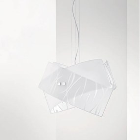 Lampadario Contemporaneo Agnese Metallo Finitura Cromo 2 Luci E27 53Cm