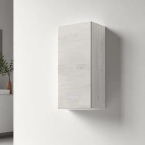 Pensile sospeso 30x22 con anta reversibile Quercia Bianco