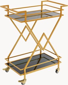 Carrello bar con ripiani in vetro Pyramids