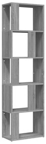 Libreria grigio sonoma 45x24x160 cm in legno multistrato