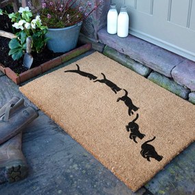 Zerbino in fibre di cocco 40x60 cm Jumping Cats – Artsy Doormats