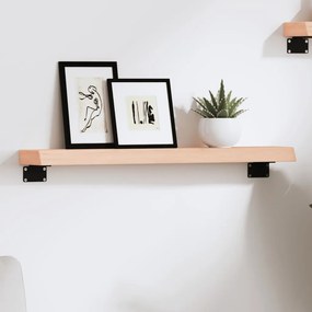 Ripiano A Parete 60x10x4 Cm Legno Massello Rovere Non Trattato /