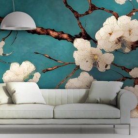 Fotomurale Peach, turchese 400x300 cm