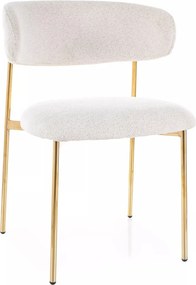 Sedia Elton Raven beige / oro – 56x46x80 cm