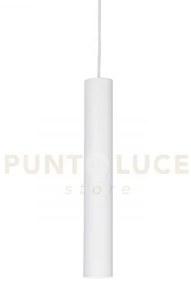Look round sospensione 1 luce attacco gu10 d.6x40cm bianco