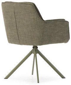 Set di sedie da pranzo verde in imbottito 2 pz Keiko – Marckeric