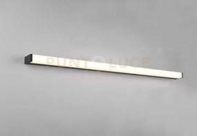 Fabio h2o applique led 20w 2500lm, 3000k nero ip44 l. 120cm dimmera...