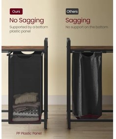 Cestino portabiancheria REX marrone/nero