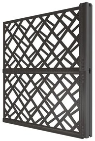Grigliato in polipropilene grigio antracite Kit di 2 pannelli modulari antr. SCAT.D, L 107 x H 102 cm