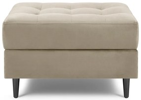 Poggiapiedi in velluto beige Santo - Milo Casa